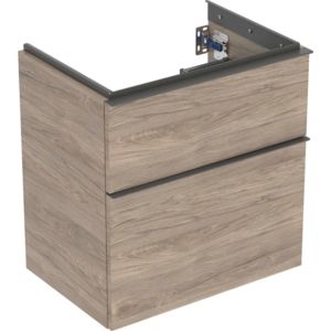 Geberit iCon meuble sous-vasque 502307JR1 59,2x61,5x41,6cm, 2 tiroirs, poignée noyer/lave mat