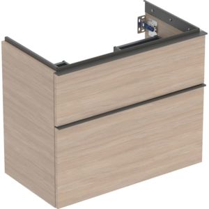 Geberit iCon meuble sous-vasque 502308JH1 74x61,5x41,6cm, 2 tiroirs, chêne, poignée lave mate