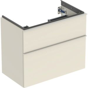 Geberit iCon meuble sous-vasque 502308JL1 74x61,5x41,6cm, 2 tiroirs, sable brillant, poignée sable mat