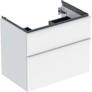 Geberit iCon meuble sous-vasque 502304011 74x61,5x47,6cm, 2 tiroirs, blanc / laqué brillant