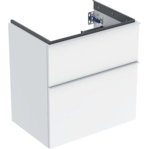 Geberit iCon meuble sous-vasque 502307011 59,2x61,5x41,6cm, 2 tiroirs, blanc brillant, poignée blanc mat