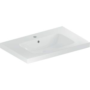 Geberit iCon light washbasin 501840002 90x48cm, tap hole in the middle, with overflow, with shelf, white KeraTect