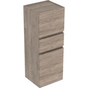 Geberit Renova Plan tall cabinet 501922JR1 39x105x36cm, 2 doors, 1 drawer, walnut, foil structured