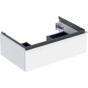 Geberit iCon meuble sous-vasque 502311012 74x24,7x47,6cm, blanc /laqué brillant/poignée chromée brillante