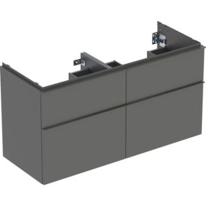 Geberit iCon meuble sous-vasque double 502309JK1 118,4x61,5x47,6cm, 4 tiroirs, lave mat/lave mat