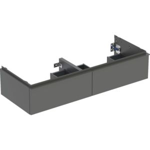 Geberit iCon meuble sous-vasque double 502314JK1 118,4x24,7x47,6cm, 2 tiroirs, lave mat/lave mat
