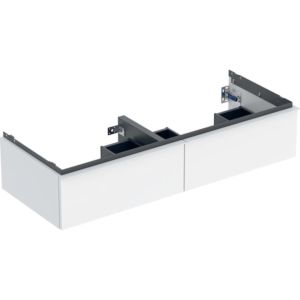 Geberit iCon meuble sous-vasque double 502314011 118,4x24,7x47,6cm, 2 tiroirs, blanc / laqué brillant