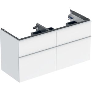 Geberit iCon meuble sous-vasque double 502309011 118,4x61,5x47,6cm, 4 tiroirs, blanc / laqué brillant