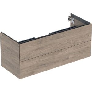 Geberit One meuble sous-vasque 505265006 118,4 x 50,4 x 47 cm, structure en hickory noyer/bois mélaminé, 2 tiroirs