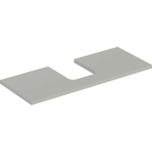 Geberit One plan de lavabo 505275007 120 x 3 x 47 cm, laqué grège/mat, découpe au milieu