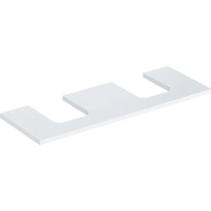 Geberit One washbasin plate 505276001 135 x 3 x 47 cm, white/lacquered high gloss, double cut-out