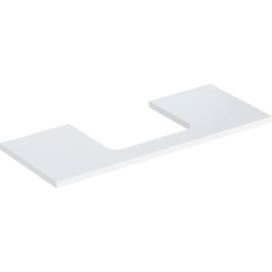 Geberit One washbasin plate 505285001 120 x 3 x 47 cm, white/lacquered high gloss, cut-out in the middle