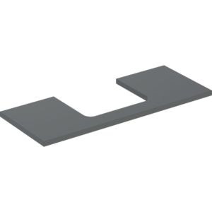 Geberit One washbasin plate 505285003 120 x 3 x 47 cm, lava/lacquered matt, cut-out in the middle