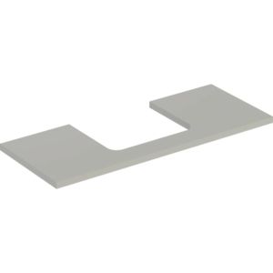 Geberit One washbasin plate 505285007 120 x 3 x 47 cm, greige/lacquered matt, cut-out in the middle