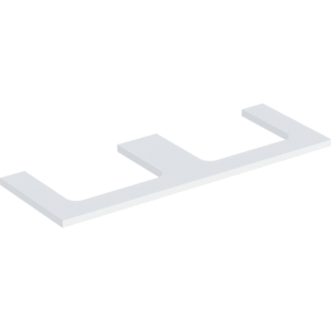 Geberit One washbasin plate 505286002 135 x 3 x 47 cm, white/lacquered matt, double cut-out