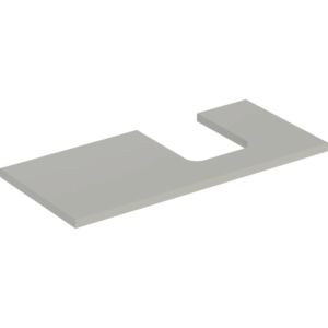 Geberit One plan de lavabo 505314007 105 x 3 x 47 cm, laqué grège/mat, découpe à droite