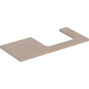 Geberit One plan de lavabo 505324005 105 x 3 x 47 cm, structure en bois de chêne/mélamine, découpe à droite