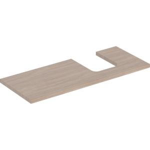 Geberit One plan de lavabo 505315005 120 x 3 x 47 cm, structure en bois de chêne/mélamine, découpe à droite