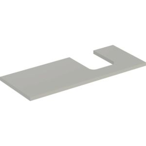 Geberit One plan de lavabo 505315007 120 x 3 x 47 cm, laqué grège/mat, découpe à droite