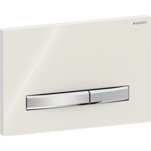 Geberit Sigma 50 Square actuator plate 115788JL2 cover plate sand-grey, plate/button chrome-plated, for dual flush