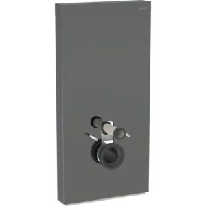 Geberit Monolith Wand-WC-Modul 131022JK5 Bauhöhe 101cm, Front Glas lava, Seite aluminium schwarzchrom