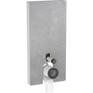 Geberit Monolith floor-standing WC module 131003JV5 height 101cm, front concrete look, side aluminum