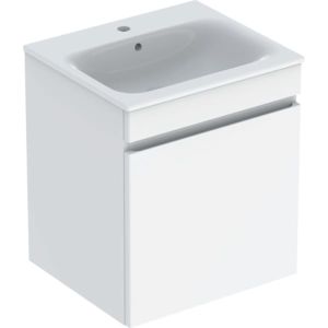 Geberit Renova Plan meuble lavabo 501914018 55x62,2x48cm, corps/façade blanc brillant, lavabo blanc /KeraTect