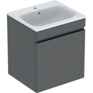 Geberit Renova Plan meuble lavabo 501914JK1 55x62,2x48cm, corps/façade lave mat/vasque blanc