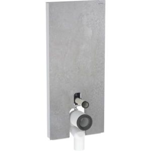 Geberit Monolith floor-standing WC module 131033JV5 height 114cm, front concrete look, side aluminum