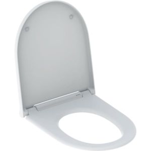 Geberit One WC-Sitz 243989JT2 Designabdeckung chrom, weiß matt