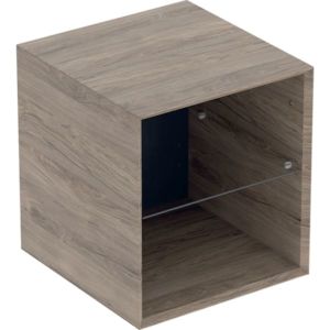 Geberit One Seitenelement 505079006 45x49,2x47cm, Nussbaum hickory/Melamin Holzstruktur