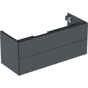 Geberit One meuble sous-vasque 505265008 118,4 x 50,4 x 47 cm, noir mat, 2 tiroirs