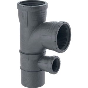 Geberit Silent Pro bend 393556141 DN 100/90/50, 87.5 °, inner radius, highly sound-insulating