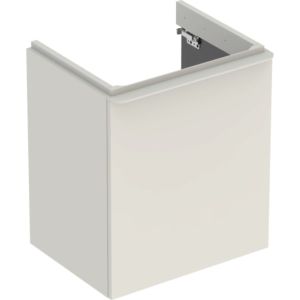Geberit Smyle Square meuble sous-vasque 500366JL1 53,6x61,7x43,3cm, 1 porte à gauche, gris sable brillant