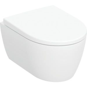 Geberit iCon set de toilettes suspendu à fond creux 502381001 36x49cm, saillie raccourcie, forme fermée, sans rebord, avec abattant WC, blanc