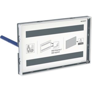 Geberit Omega Abdeckplatte 115088001 kundenspezifisch, flächenbündig, mit Sichtrahmen