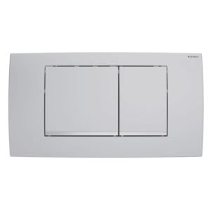 Geberit Twinline flush plate 115899JQ1 matt chrome painted, easy-to-clean-be, for dual flush