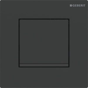 Geberit urinal flush control 116017161 pneumatic, plastic, plate/button matt black lacquered, stripes black