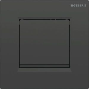 Geberit urinal flush control 116017DW1 Type 30 pneumatic, plastic, plate/button black, stripes matt black