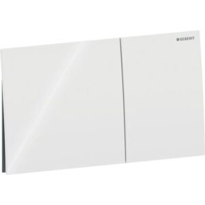Geberit Sigma 70 plaque de déclenchement 115622SI1  pour double touche, verre, blanc