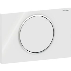 Geberit Betätigungsplatte Sigma10 115758KJ5 für Spül Stopp Spülung, weiss/chrom/weiss