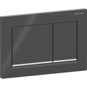 Geberit Betätigungsplatte Omega30 115080KM1 schwarz/chrom, für Omega-Spülkästen