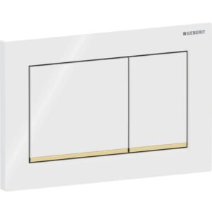 Geberit Betätigungsplatte Omega30 115080KK1 weiss/vergoldet, für Omega-Spülkästen