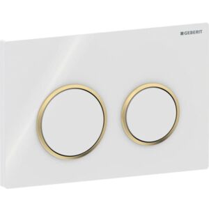 Geberit Betätigungsplatte Omega20 115085KK1 weiß/vergoldet, für Omega Spülkasten