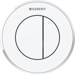 Geberit WC-Steuerung Typ 01 116055KJ1 pneumatisch, 2-Mengen-Spülung, Kunststoff, weiß/hochglanz-verchromt