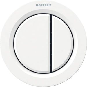 Geberit WC control Typ 01 116050111 pneumatic, dual flush, for Bathroom furniture , plastic, alpine white