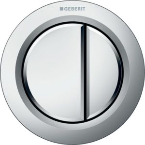 Geberit WC control Typ 01 116050461 pneumatic, dual flush, for Bathroom furniture , plastic, matt chrome-plated