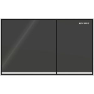 Geberit Sigma60 Betätigungsplatte 115640SJ1 Glas schwarz, Betätigung flächenbündig