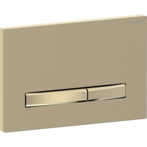 Geberit Sigma 50 Square Betätigungsplatte 115672QF2 Deckplatte messing gebürstet, Platte/Taste messing, für 2-Mengen-Spülung