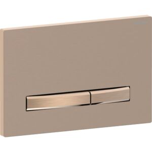 Geberit Sigma 50 Square Betätigungsplatte 115670QB2 Deckplatte rotgold gebürstet, Platte/Taste rotgold, für 2-Mengen-Spülung